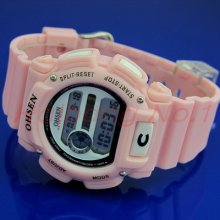 Fashion Ohsen Pink Mens Ladies Girls Digital Sport Waterproof Wrist Watch