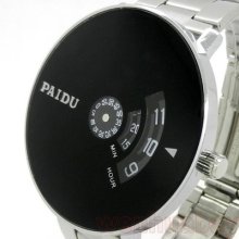 Fashion Special Quartz Wrist Watch Turntable Dial Mens Clock Hours Gift Q0844