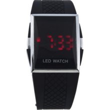 Fashion Women Men Red Led Digital Wrist Sport Watch Wristwatch Pu Leather Fx871