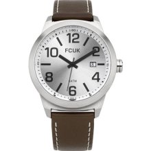 Fcuk French Connection Leather Fashion Dress Men's Watch Fc1098st