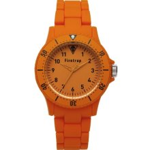 Firetrap Silicone Unisex Orange Rubber Watch Ft1065o