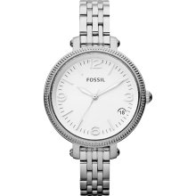 Fossil Heather White Dial Stainless Steel Ladies Watch ES3180