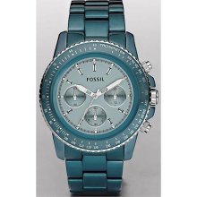 Fossil Stella Large Aluminum Teal Ladies Watch CH2706