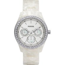 Fossil Stella White Plastic Ladies Watch Es2790