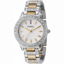 Fossil Twotone Mixed Metal Ladies Watch