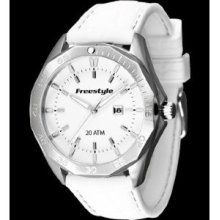 Freestyle Womens Avalon Analog Stainless Watch - White Leather Strap - White Dial - 101801