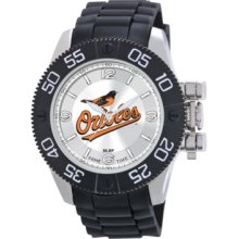 Game Time Watch, Mens Baltimore Orioles Black Polyurethane Strap 47mm