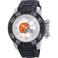 Game Time Watch, Mens Cleveland Browns Black Polyurethane Strap 47mm N