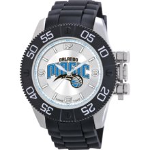 Game Time Watch, Mens Orlando Magic Black Polyurethane Strap 47mm Nba-