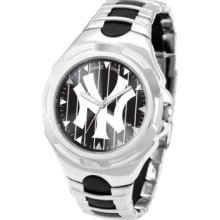 Game Time Watch, Mens New York Yankees Black Rubber and Stainless Stee