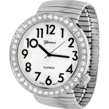 Geneva Platinum Ladies' Round Face Stretch Watch