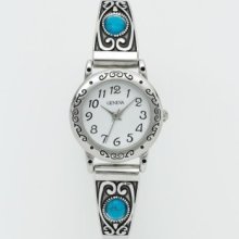 Geneva Silver -tone White Dial Womens Watch