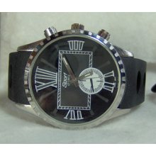 Gently Preowned Sport Quartz W/black Rubber Band Men's Boy's Watch