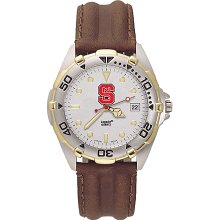 Gents North Carolina State University All Star Watch With Leather Strap