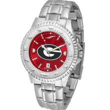 Georgia Bulldogs UGA Mens Steel Anochrome Watch