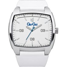 Gio Goi Mens White Strap Silver Dial Watch/official Stockist/brand New/rrpÂ£40