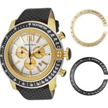 Glam Rock Watches Sobe-Tech Chronograph White Dial Black Perforated Ge
