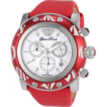 Glam Rock Women's GR10514 Smalto Collection Diamond Chronograph Red Techno Watch