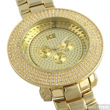 Gold Finish Metal Band 4 Row Bezel iCE Watch