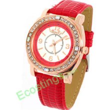 Good Elegant Jewelry Ladies Wrist Watches Man-made Crystal Strap