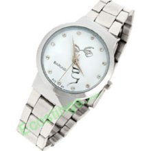 Good Jewelry Dial Round Metal Wrist Ladies Watches Silver