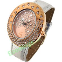 Good Jewelry Golden Egg Watchcase Ladies Quartz Wrist Good Watches Sliver
