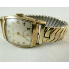 Gorgeous Vintage/ Antique Waltham Mans Watch 10 k Gold Filled Featuring Champion Stretch Band Excellent Condition