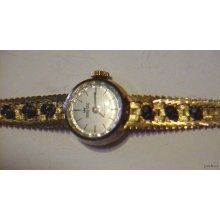 Gorgeous Vintage Majestic Incabloc Jeweled Ladies 17J Watch West Germany