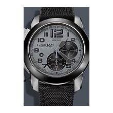 Graham Chronofighter Oversize K2 Mountain 47 mm Watch - Grey/Black Dial, Black Techno-Fabric Strap 2CCAC.S01A Chronograph Sale Authentic Ceramic