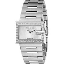 Gucci 100g Ladies Diamond Bezel Watch Ya100510