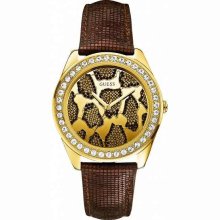 GUESS Bronze Textured Leather Ladies Watch U0056L2