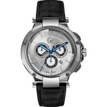 Guess Collection X66009g1s Executive Crystal Silver And Blue Mens Watch