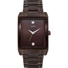 GUESS Diamond Accent Brown Ion Mens Watch U0102G1