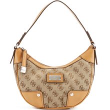 Guess Lux Mini Camel Logo Printed Shoulder Bag ...