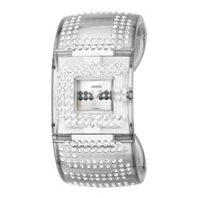 Guess Trend Silver Bangle Silver Dial Swarovski Crystals Womens Watch W17518l3