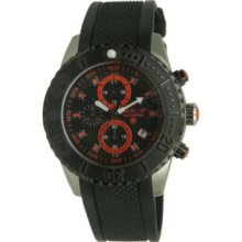 Hamlin Men's Aqua Maritime 30 Minute Japanese Miyota Quartz Chronograph Rubber Strap Watch