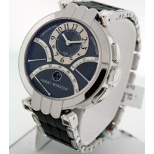 Harry Winston Premier Excenter Chronograph $53,900.00 18k White Gold Watch.