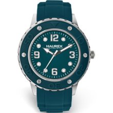 Haurex Watches Women's Vivace Teal Dial Teal Rubber Green Rubber Gree