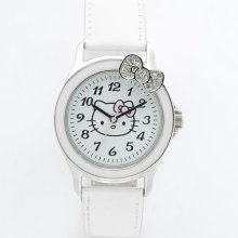 Hello Kitty Silver Tone Simulated Crystal Watch - Women