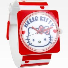 Hello Kitty Square Face Wristwatch: Stripes