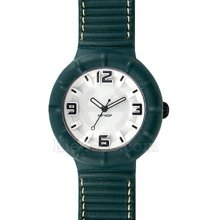 Hip Hop Leather Collection Dark Green Watches