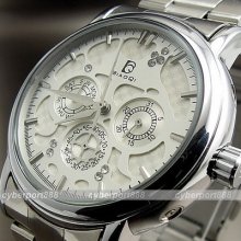 Hours Dial Week Day Mechanical Automatic Steel Unisex Wrist Watch Wg026