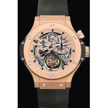 Hublot Bigger Bang Gold Mat Tourbillon Chrono Watch 308.PI.500.RX