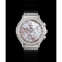 Hublot Elegant Chronograph Diamond Pearl Steel B+p