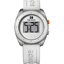 Hugo Boss Gent's Stainless Steel Case Date White Rubber Watch 1512562