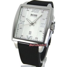 Hugo Boss Men Date Solid Stainless Steel Black Poly-u Strap 1512440