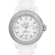 Ice-watch St.ws.s.s.12 Small Dial Stone Sili White Watch Rrp Â£135