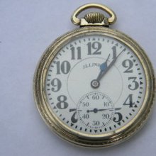 Illinois 21 Jewels 10k Gold Filled Pocket Watch Sz 16 Bunn Special Sixty Hour