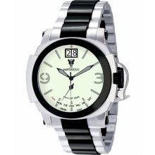 Imperious IMP1052 Men's White Quartz Black SS Watch