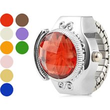 Inner Women's Beautiful Flower Analog Quartz Ring Watch (Assorted Colors)